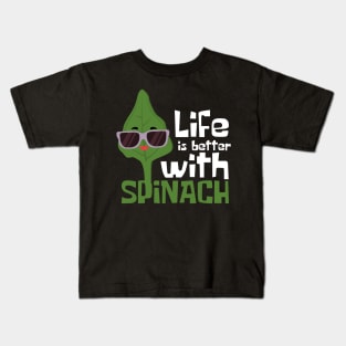 Life Is Better With Spinach Funny Kids T-Shirt